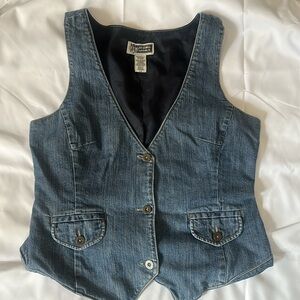Vintage Route 66 Denim Vest